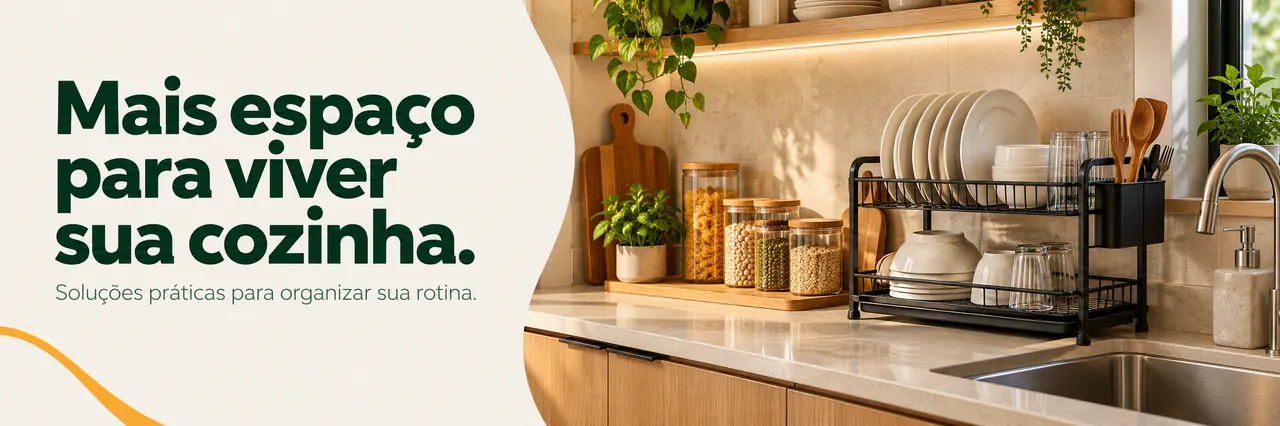 Mais espaço para viver sua cozinha. Soluções práticas para organizar sua rotina.
