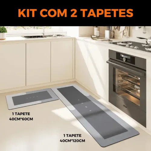 Kit 2 Tapetes Absorventes Antiderrapantes para Cozinha